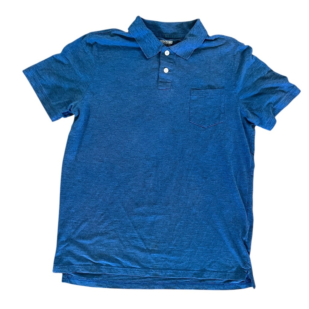 Mossimo Supply Co Men's Blue Polo Shirt Athletic Fit Size Large